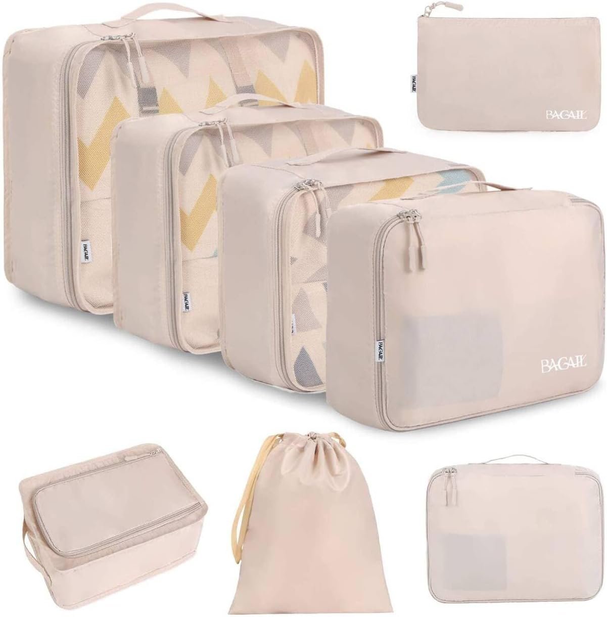 bagail 8 set packing cubes luggage packing organizers